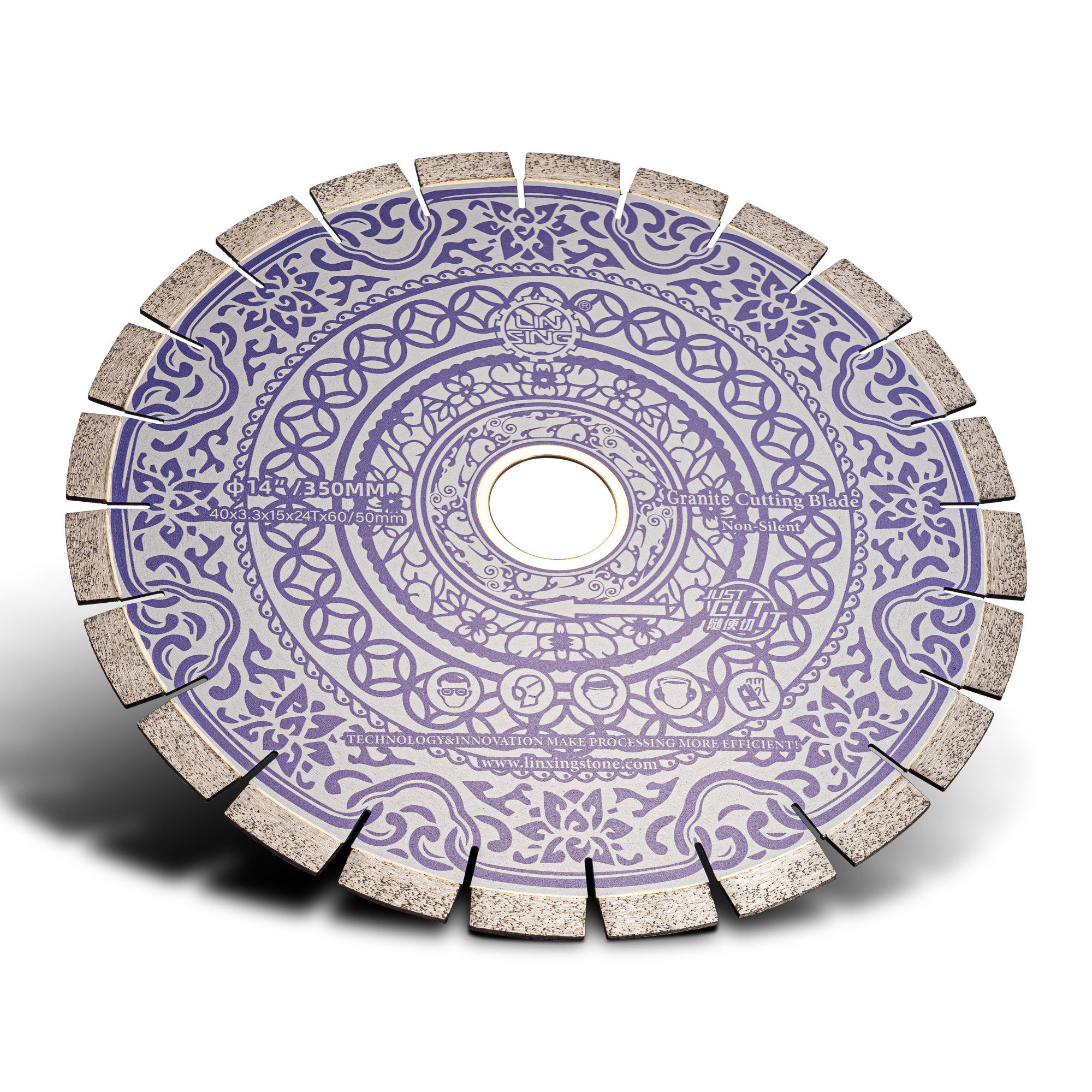 Customized Pattern Granite Diamond Disc Saw Blade for Main Market Diameter 350MM