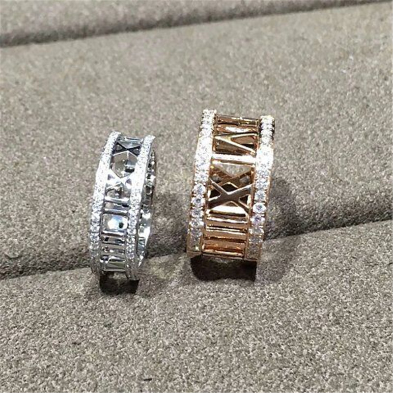 Luxury jewe factory number ring 18k gold white gold yellow gold rose gold diamond ring