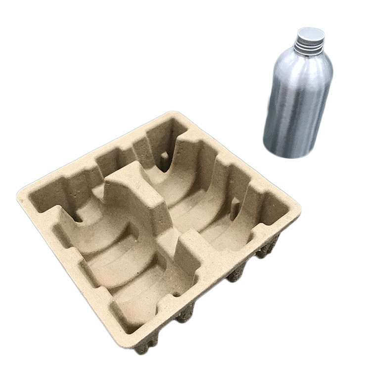 Compostable Moulded Pulp Tray Waterresistant Oilresistant Staticproof With Dry Press