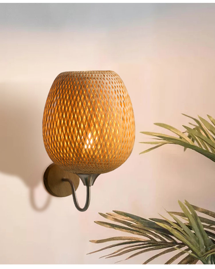 Creative Art Design rattan wall light shade for Aisle Corridor