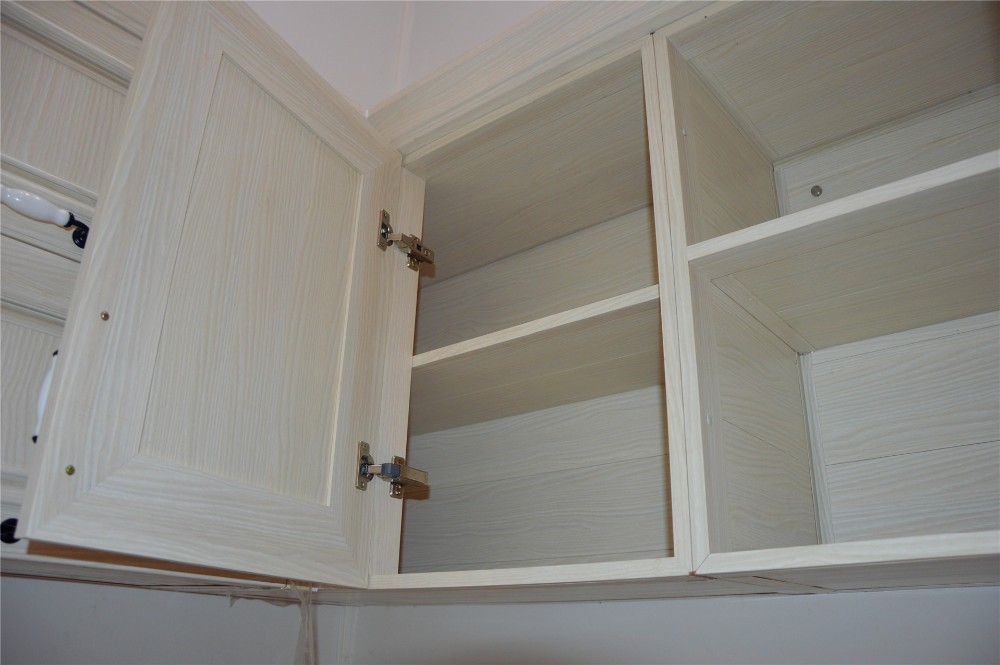 Modern Aluminum Extrusion Profiles Kitchen Cabinets With Marble Table