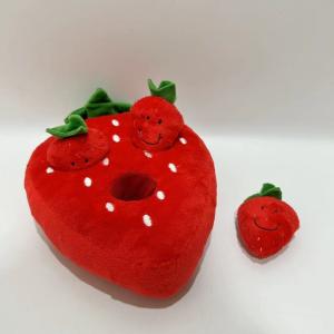 Quality New Strawberry Pet Toy Safe Customizable Dog Toy BSCI Factory wholesale