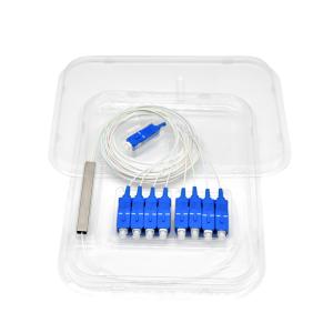 Quality Steel Tube Cable 1x8 SC UPC PLC Fiber Optic Splitter For Distribution Box wholesale