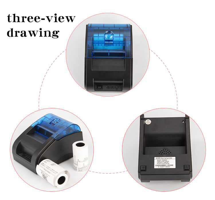 POS80D 80MM Usb Wireless Inkless Thermal Receipt Printers with Wireless