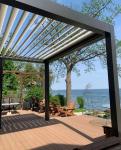 Aluminum Louvered Pergola Aluminum Patio Gazebo Polycarbonate Double-Roof Canopy
