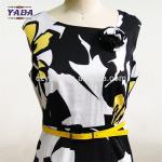 Casual high quality print simple elegant ladies western sexy night dress for