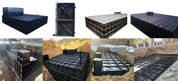 Rust Layer Water Storage Tank , 2 - 5 Mm Thickness Galvanized Water Tank
