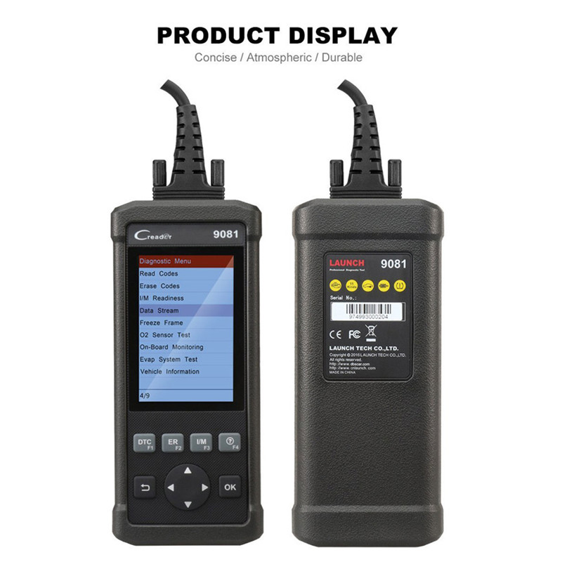 CReader 9081 ABS,SRS systems Launch DIY Scanner CReader 9081 Full OBD2 functions Online up date Oil,EPB,BMS,SAS,DPF,TPMS