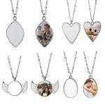 Flat Chain Necklace Sublimation Couple Pendant Necklace Jewelry