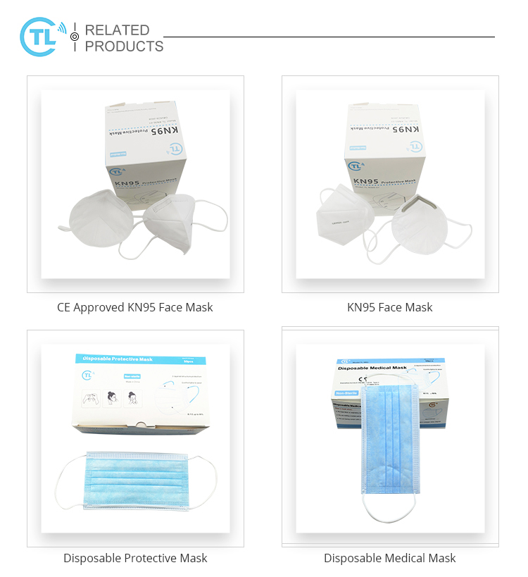 White List Product CE Certificates FFP2 5 Layers Disposable KN95 Face Mask