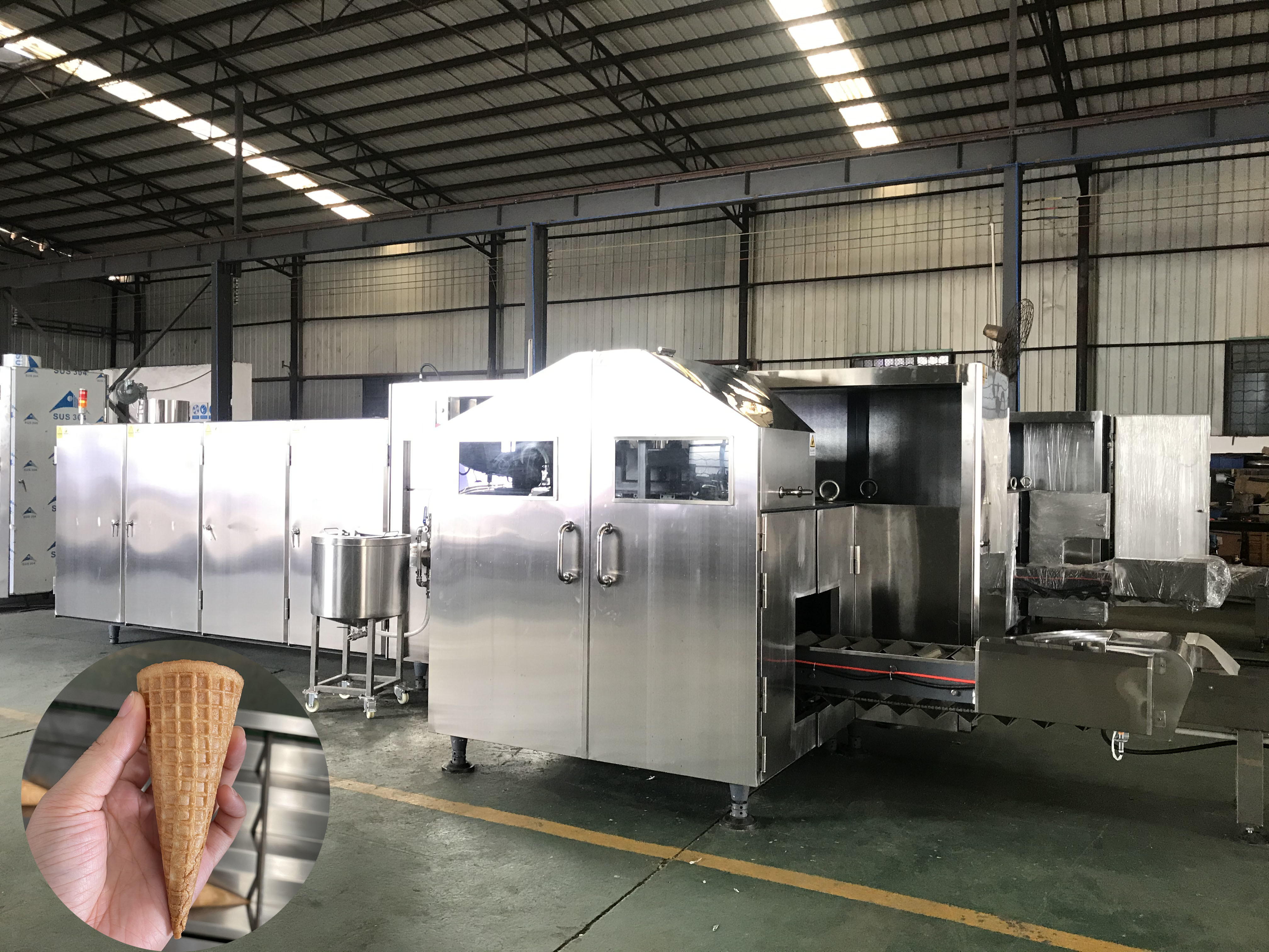 5000kg 3.37Kw 380V Sugar Cone Making Machine For Snack Food Factory