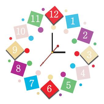 Digital MDF Decorative Painting Wall Clock B0808