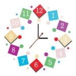 Digital MDF Decorative Painting Wall Clock B0808
