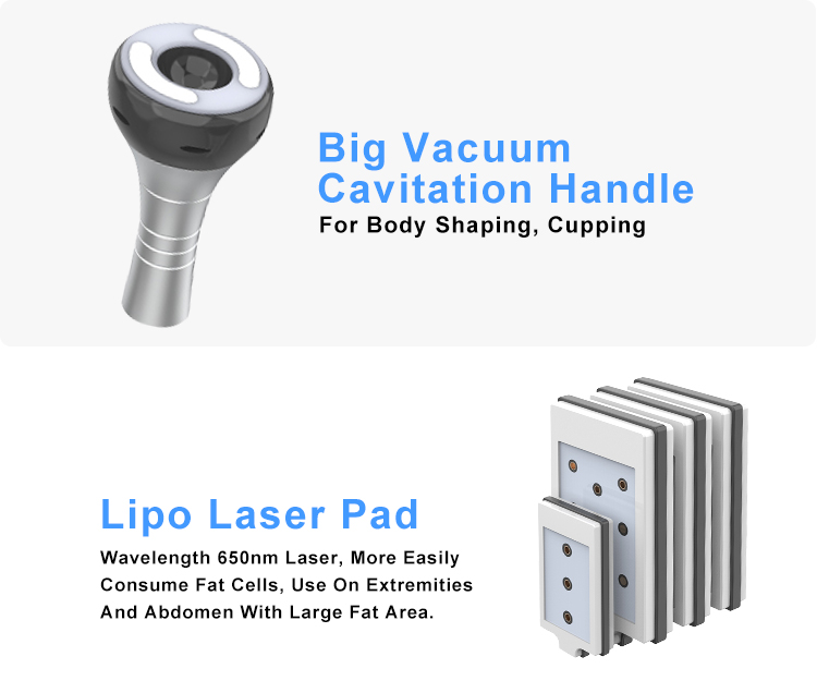 AS84 3D Rf Vacuum Cavitation Machine 6 In 1 Body Slimming Machine With Laser Pads