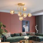 Modern Glass Ball Chandeliers for Dining Room Kitchen Living Room Bedroom