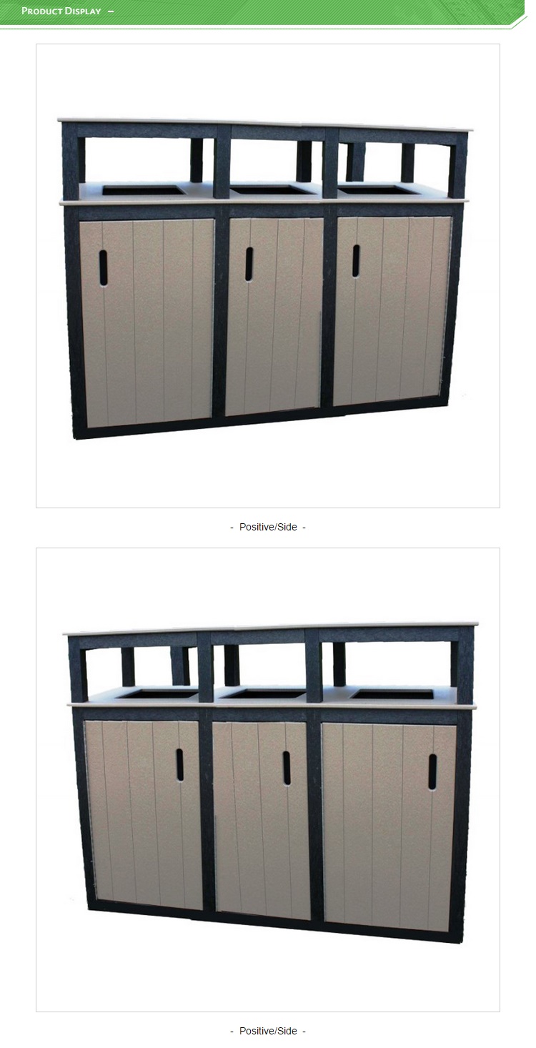 Powder Coated Iron 45L Outside Garbage Containers