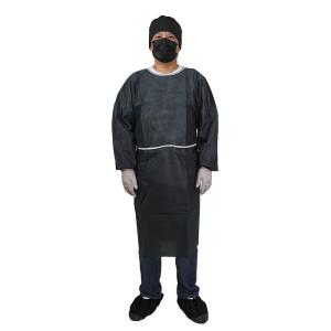 Quality Black 60g PP Medical Disposable Isolation Gowns 115x140cm wholesale