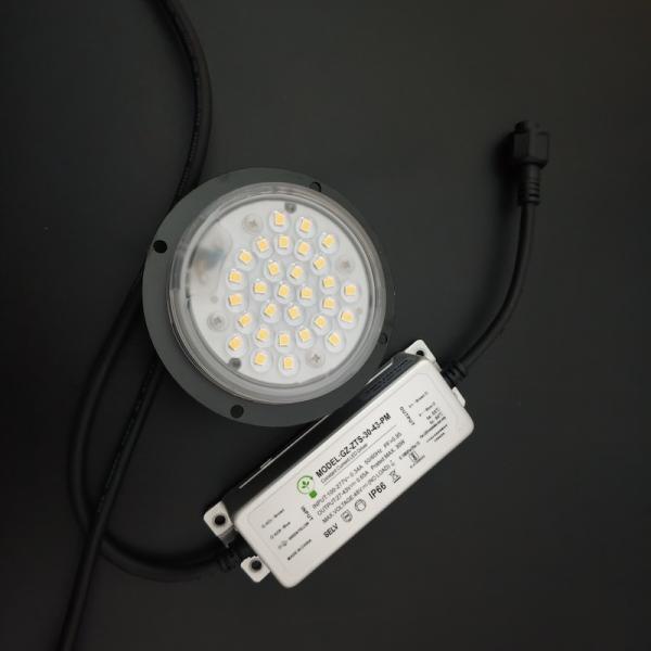 20w 30w 3000k Round LED Module Black Heatsink 90 Degree Lens For LED Post-Top