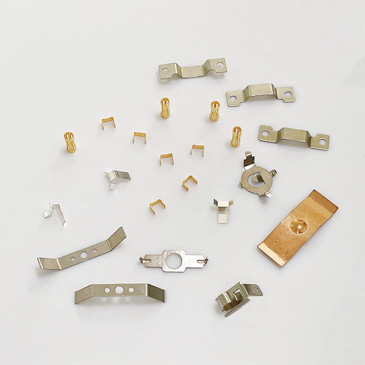 Switch Electrical CNC Stamping Parts Copper For Silver Contact Rivet