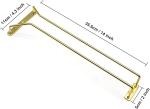 15.8-Inch Gold Single Rail Metal Wine Glass Rack Under Cabinet Stemware Holder