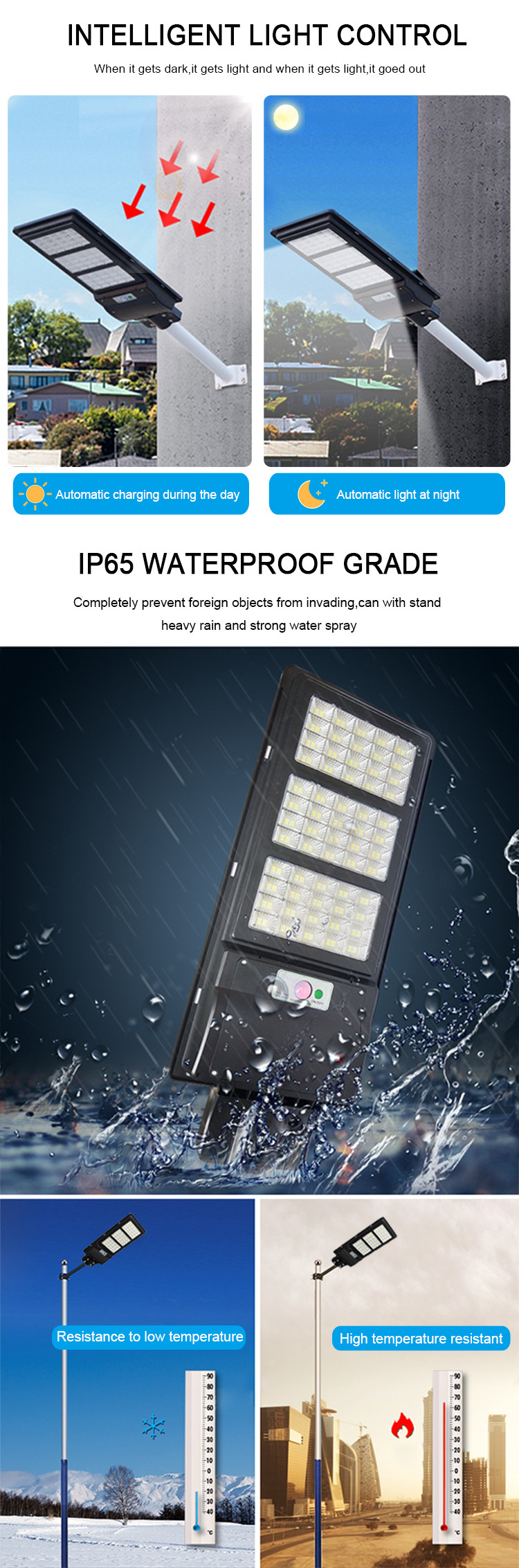 60W 90W 120W ABS Shell Integrated Solar Street Light For garage