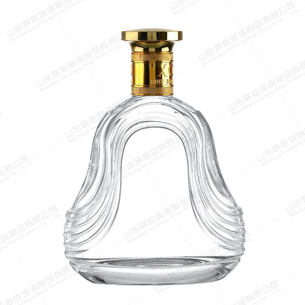 Glass Lid Personalised Whiskey Bottle 200ml 500ml 700ml 750ml For Beverage And
