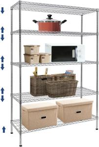 Quality Rk Bakeware China Foodservice Commercial Wire Shelving Heavy Duty Metal Storage Rack Shelf Unit for Kitchen wholesale