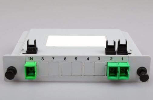 1 2 Fiber Optic Splitter , G657A Cassette Plc Splitter SC APC