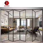 DOLPHIN Aluminium Bifold Glass Doors Powder Coating Customized Color