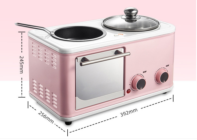 3 In 1 Automatic Breakfast Maker Machine Coffee Frying Pan Mini Oven
