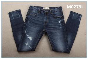 Quality 373 Gsm 11 Oz Deep Azul Cotton Stretch Slub Denim Fabric Blue Jeans Fabric wholesale