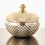 5 Ounces Mini Clear Glass Storage Jar Gold Plated Machine Pressed For Cube Sugar