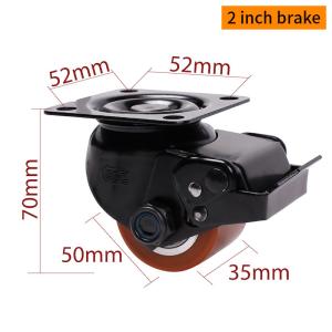 Quality TPU Tread Equipment Casters 50mm 2 Inch Plate Casters M412P-86A wholesale