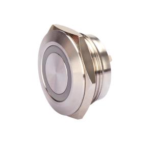 Quality 19mm Short Body Anti Vandal Push Button Switch Stainless Steel Normal Open wholesale