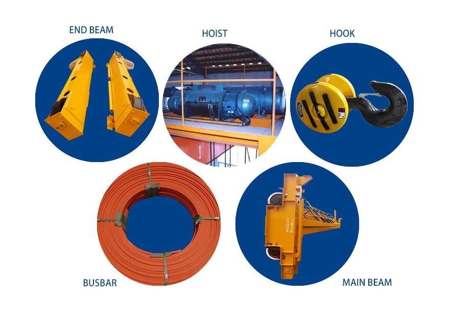 1-10 ton LDA type warehouse workshop single girder overhead crane