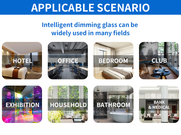 Color Changing Privacy Screen Window Film Flat Curved for Kitchen and Hotel