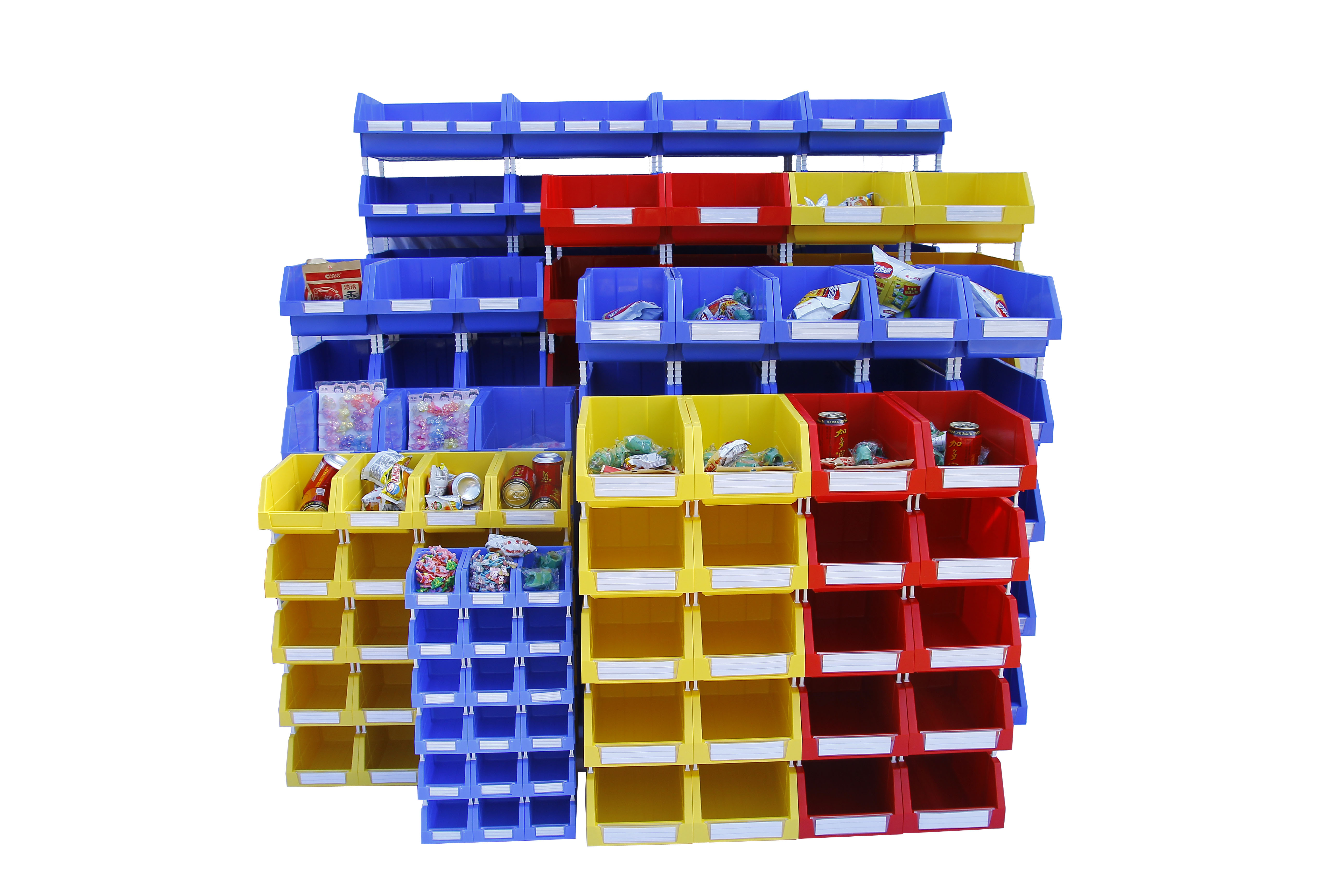 Customized Color Plastic Storage Bin for Stacking Office Organizer in Workshop Spare