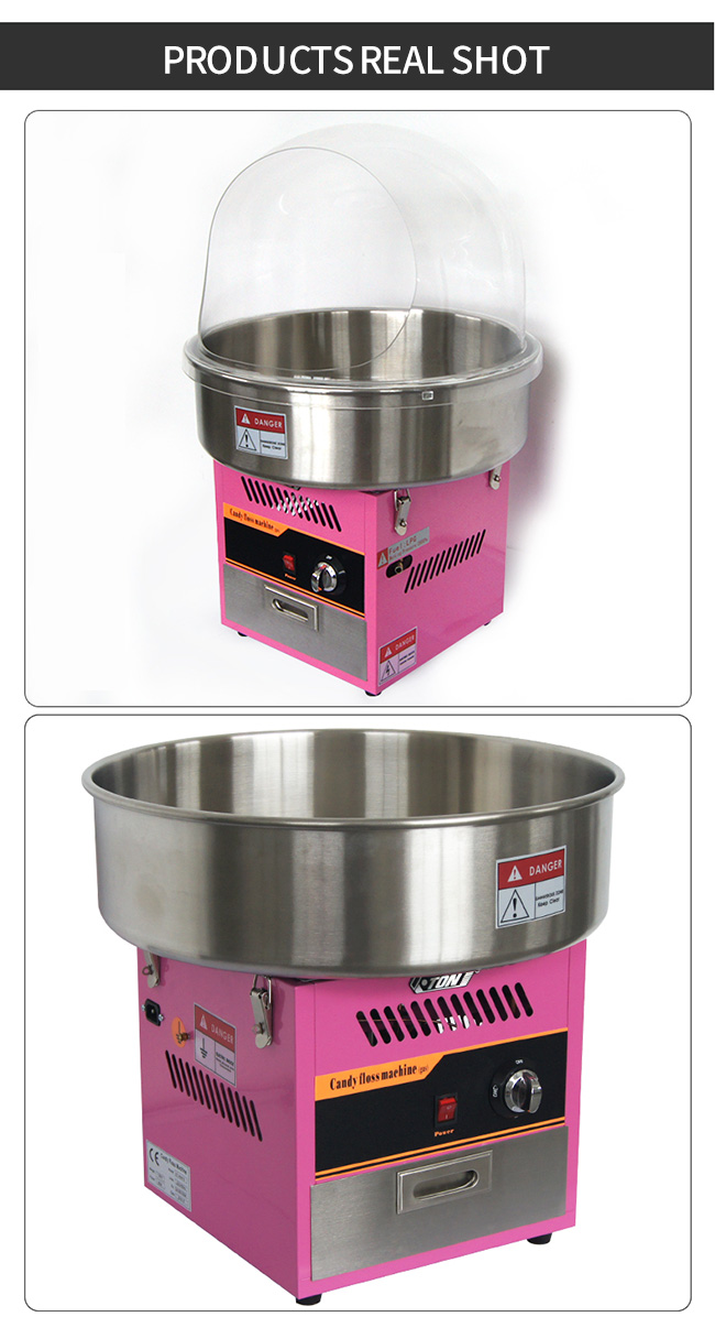 Elegant Snack Food Processing Equipment , Gas Automatic Cotton Candy Fairy Floss Machine