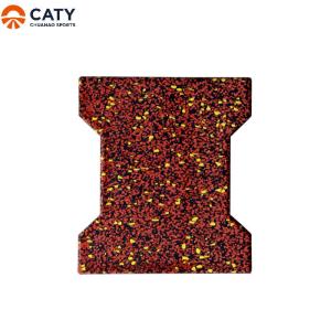 Quality Resilient Interlocking Rubber Pavers Outdoor Multicolor Wear Resistant wholesale