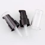 Smooth 20MM Black Cosmetic Lotion Pump With Full Clear Cover