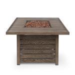 Square 50,000 BTU Iron Outdoor Propane Fire Pit Garden Patio Furniture