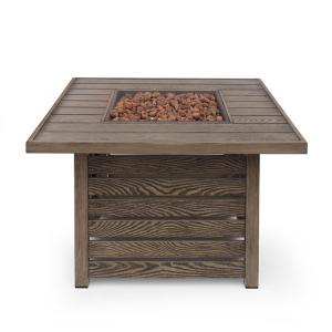 Quality Square 50,000 BTU Iron Outdoor Propane Fire Pit Garden Patio Furniture wholesale