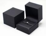 PU Leather Jewelry Plastic Box Recyclable Material Wedding Ring Packaging
