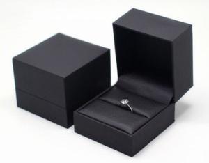 Quality PU Leather Jewelry Plastic Box Recyclable Material Wedding Ring Packaging wholesale