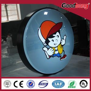Quality Acrylic Panel Advertising Company Signboard round LED Llight box wholesale