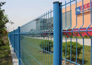 China Garden Round Post 50x150mm 3D Wire Mesh Fence on sale