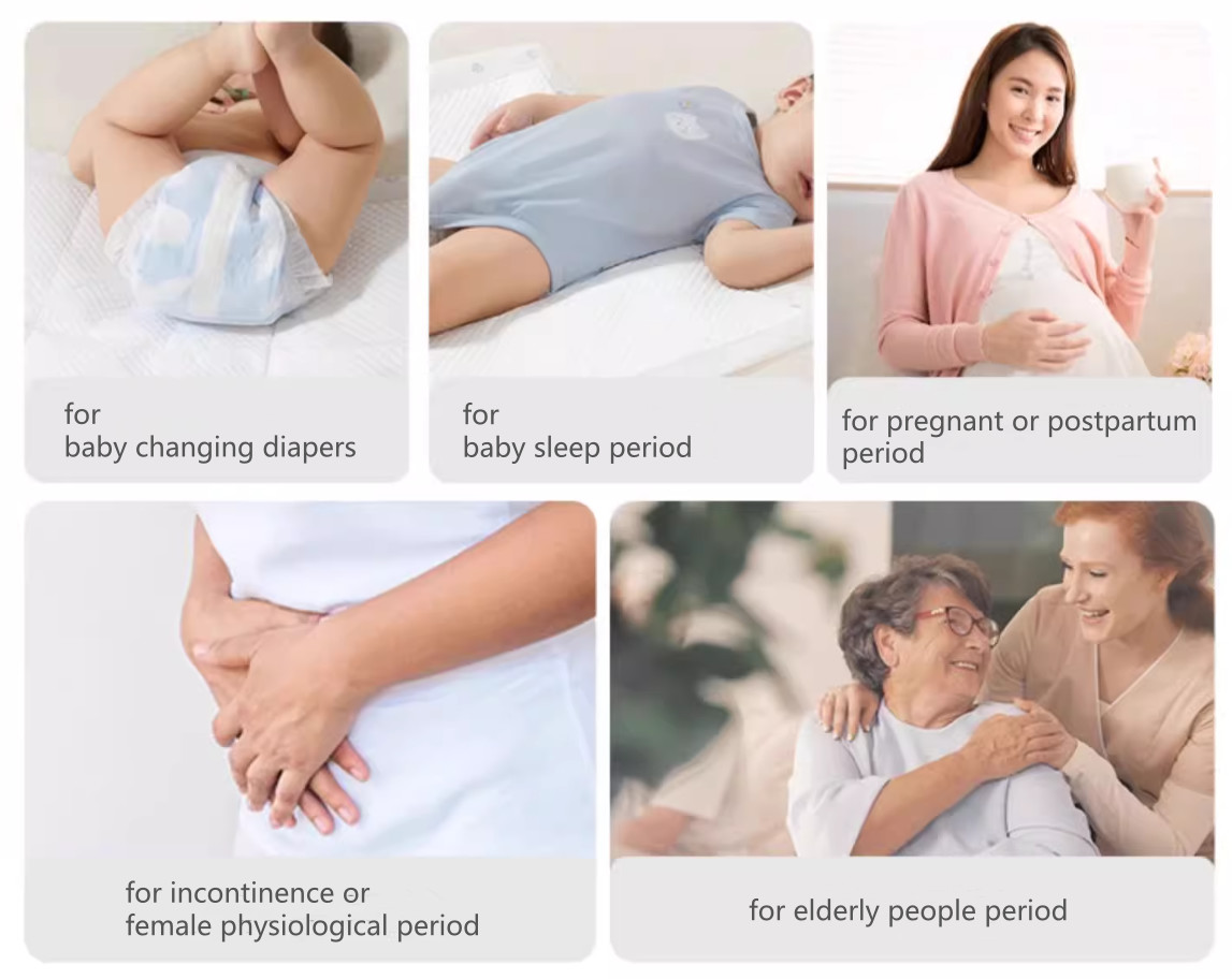 Large Size Disposable Baby Changing Pads Folding Non Woven Fabric