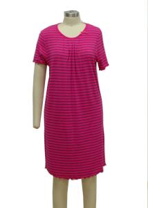 Quality Romantic Ladies Night Dresses Sleepwear Yarn Dyed Clothing Dimensionally Stable wholesale