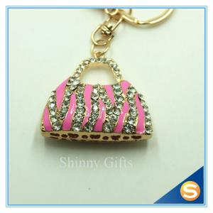 Quality Fashion Rhinestone Handbag Shape Metal Charm Key Chain Bag Hanger Pendant wholesale