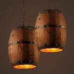 American country loft Wine barrel pendant light E27 light for bar cafe